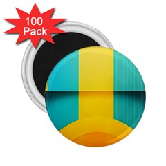 Colorful Rainbow Pattern Digital Art Abstract Minimalist Minimalism 2 25  Magnets (100 Pack) 