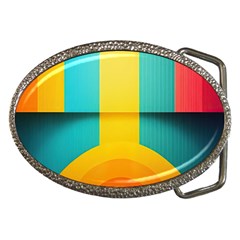 Colorful Rainbow Pattern Digital Art Abstract Minimalist Minimalism Belt Buckles by Bedest
