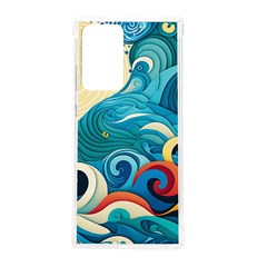 Waves Ocean Sea Abstract Whimsical Abstract Art Pattern Abstract Pattern Water Nature Moon Full Moon Samsung Galaxy Note 20 Ultra Tpu Uv Case by Bedest