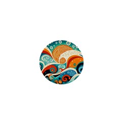 Waves Ocean Sea Abstract Whimsical Abstract Art Pattern Abstract Pattern Nature Water Seascape 1  Mini Buttons