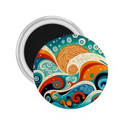 Waves Ocean Sea Abstract Whimsical Abstract Art Pattern Abstract Pattern Nature Water Seascape 2 25  Magnets