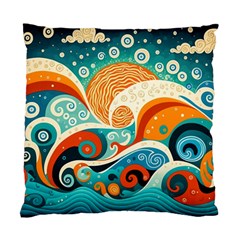 Waves Ocean Sea Abstract Whimsical Abstract Art Pattern Abstract Pattern Nature Water Seascape Standard Cushion Case (one Side)