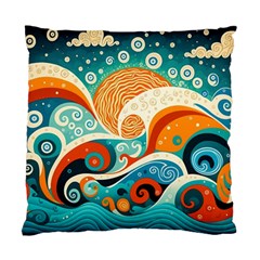 Waves Ocean Sea Abstract Whimsical Abstract Art Pattern Abstract Pattern Nature Water Seascape Standard Cushion Case (two Sides) by Bedest