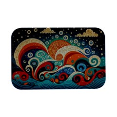 Waves Ocean Sea Abstract Whimsical Abstract Art Pattern Abstract Pattern Nature Water Seascape Open Lid Metal Box (silver)  