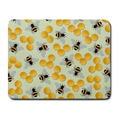 Bees Pattern Honey Bee Bug Honeycomb Honey Beehive Small Mousepad