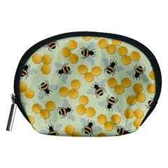 Bees Pattern Honey Bee Bug Honeycomb Honey Beehive Accessory Pouch (Medium)