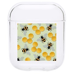 Bees Pattern Honey Bee Bug Honeycomb Honey Beehive Hard PC AirPods 1/2 Case