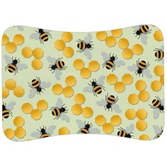 Bees Pattern Honey Bee Bug Honeycomb Honey Beehive Velour Seat Head Rest Cushion