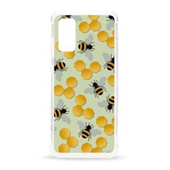 Bees Pattern Honey Bee Bug Honeycomb Honey Beehive Samsung Galaxy S20 6.2 Inch TPU UV Case