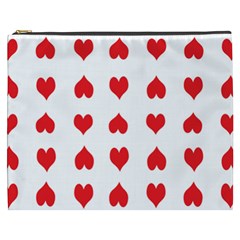 Heart Red Love Valentines Day Cosmetic Bag (xxxl) by Bajindul