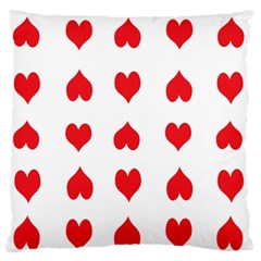Heart Red Love Valentines Day Large Premium Plush Fleece Cushion Case (two Sides)
