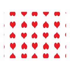 Heart Red Love Valentines Day Two Sides Premium Plush Fleece Blanket (mini)