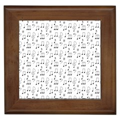 Music Notes Background Wallpaper Framed Tile by Bajindul