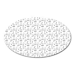 Music Notes Background Wallpaper Oval Magnet by Bajindul