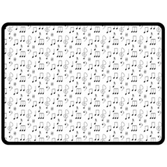 Music Notes Background Wallpaper Two Sides Fleece Blanket (large)