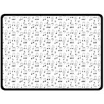 Music Notes Background Wallpaper Two Sides Fleece Blanket (Large) 80 x60  Blanket Front