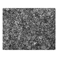 Black And White Abstract Expressive Print Premium Plush Fleece Blanket (large) by dflcprintsclothing