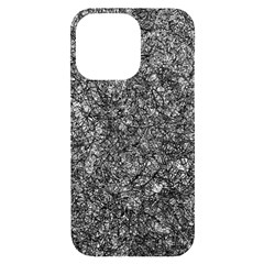 Black And White Abstract Expressive Print Iphone 14 Pro Max Black Uv Print Case by dflcprintsclothing