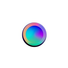 Circle Colorful Rainbow Spectrum Button Gradient 1  Mini Magnets