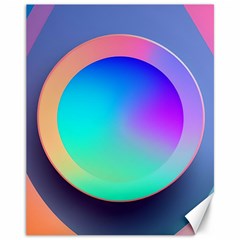 Circle Colorful Rainbow Spectrum Button Gradient Canvas 11  X 14 