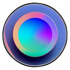 Circle Colorful Rainbow Spectrum Button Gradient Wireless Fast Charger(black) by Maspions