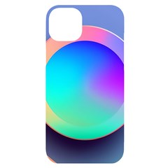 Circle Colorful Rainbow Spectrum Button Gradient Iphone 14 Plus Black Uv Print Case by Maspions