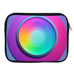 Circle Colorful Rainbow Spectrum Button Gradient Psychedelic Art Apple Ipad 2/3/4 Zipper Cases by Maspions