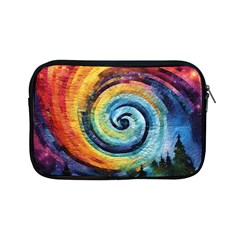 Cosmic Rainbow Quilt Artistic Swirl Spiral Forest Silhouette Fantasy Apple Ipad Mini Zipper Cases