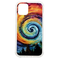 Cosmic Rainbow Quilt Artistic Swirl Spiral Forest Silhouette Fantasy iPhone 12 mini TPU UV Print Case	