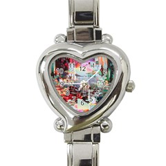 Digital Computer Technology Office Information Modern Media Web Connection Art Creatively Colorful C Heart Italian Charm Watch by Maspions