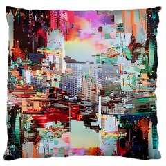 Digital Computer Technology Office Information Modern Media Web Connection Art Creatively Colorful C Large Cushion Case (one Side) by Maspions