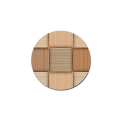 Wooden Wickerwork Texture Square Pattern Golf Ball Marker (10 Pack)