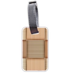 Wooden Wickerwork Texture Square Pattern Luggage Tag (two Sides)