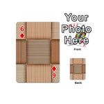 Wooden Wickerwork Texture Square Pattern Playing Cards 54 Designs (Mini) Front - Diamond6
