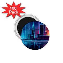 Digital Art Artwork Illustration Vector Buiding City 1.75  Magnets (100 pack) 