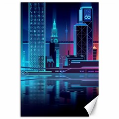 Digital Art Artwork Illustration Vector Buiding City Canvas 12  x 18 