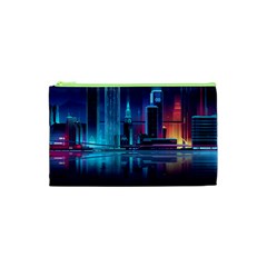 Digital Art Artwork Illustration Vector Buiding City Cosmetic Bag (XS)