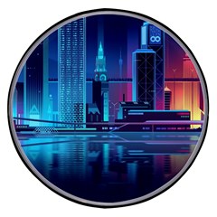 Digital Art Artwork Illustration Vector Buiding City Wireless Fast Charger(Black)