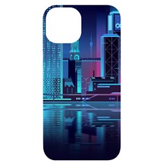 Digital Art Artwork Illustration Vector Buiding City iPhone 14 Black UV Print Case