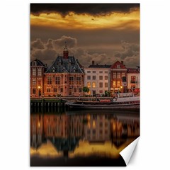 Old Port Of Maasslui Netherlands Canvas 24  X 36 