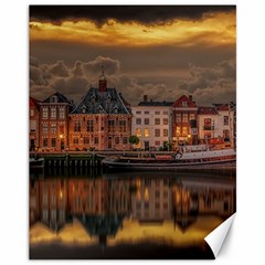 Old Port Of Maasslui Netherlands Canvas 11  X 14 