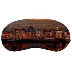 Old Port Of Maasslui Netherlands Sleep Mask by Maspions