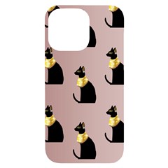 Cat Egyptian Ancient Statue Egypt Culture Animals Iphone 14 Pro Max Black Uv Print Case