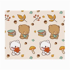 Bear Cartoon Background Pattern Seamless Animal Small Glasses Cloth (2 Sides)