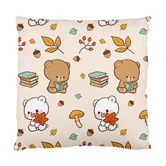 Bear Cartoon Background Pattern Seamless Animal Standard Cushion Case (two Sides) by Maspions