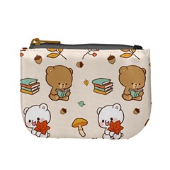 Bear Cartoon Background Pattern Seamless Animal Mini Coin Purse