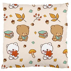 Bear Cartoon Background Pattern Seamless Animal 16  Baby Flannel Cushion Case (two Sides)