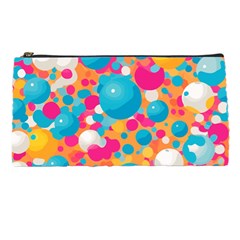 Circles Art Seamless Repeat Bright Colors Colorful Pencil Case