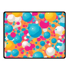 Circles Art Seamless Repeat Bright Colors Colorful Fleece Blanket (small)