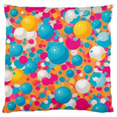 Circles Art Seamless Repeat Bright Colors Colorful Standard Premium Plush Fleece Cushion Case (one Side)